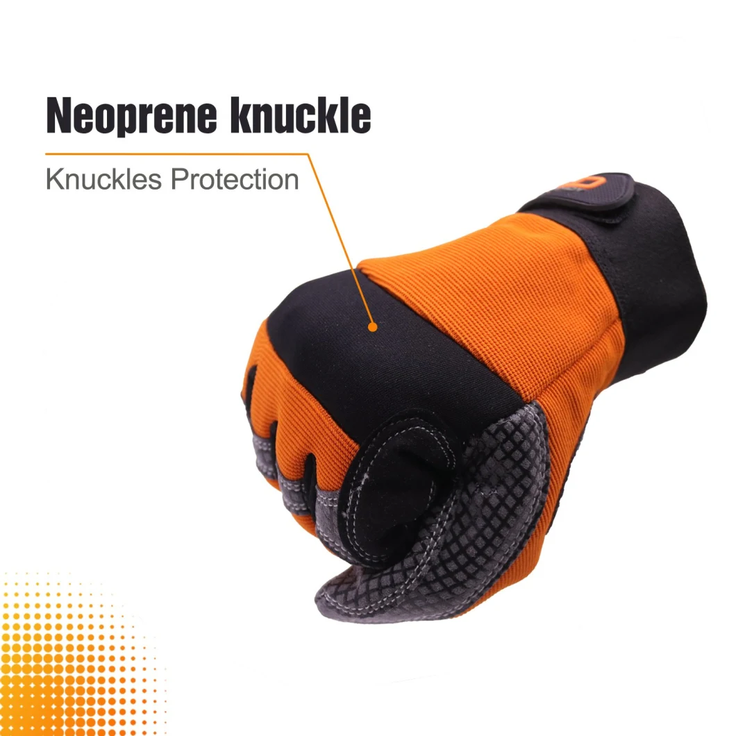 Prisafety Synthetic Leather Safety Performance Series Construction Work Gloves Rigger Gloves Industrial Work Gloves