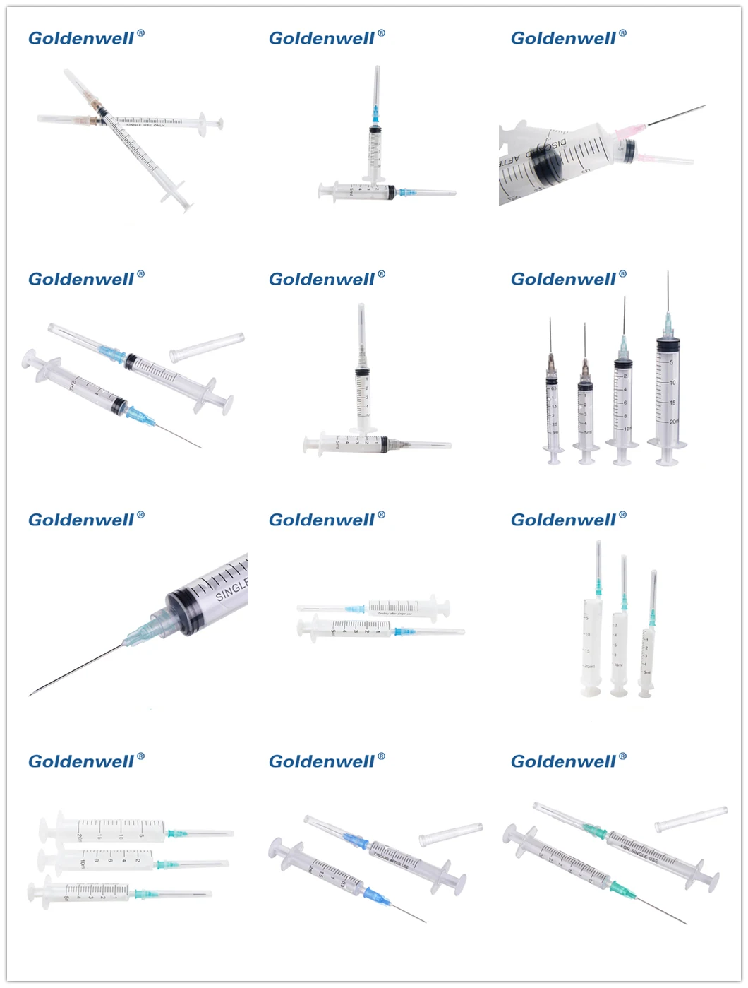 Disposable Plastic Medical Luer/Slip Lock Syringe Injection Syringe with Needle