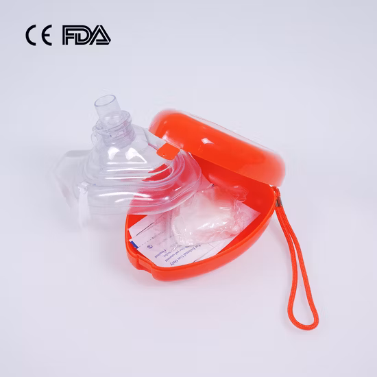 CPR-Maske, Einweg-CPR-Taschenmaske, medizinische Notfall-Mund-zu-Mund-Atmung, CPR-Maske für den Außenbereich, Erste-Hilfe-CPR-Gesichtsmaske mit CE, ISO