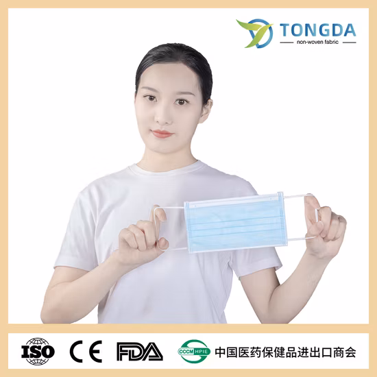 CE FDA 3-fach 4-fach Ohrschlaufen-Krawatte Krankenhaus Mascarilla Non Woven Typ Iir Lieferant Großhandel Staub Blau Weiß Schwarz Schützende chirurgische Einweg-Gesichtsmaske