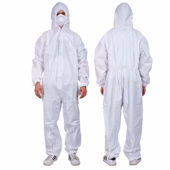 CE-zertifizierte flüssigkeitsbeständige Schutzkleidung, Einweg-Overall, Industrie-Sicherheitskleidung, chemischer Schutzanzug